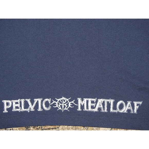 Vintage Pelvic Meatloaf Single Stitch Short Sleeve Navy Band Tee T-Shirt 3XL - Picture 2 of 8